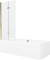 Vonia Mexen Cube su apdaila ir stiklo sienele, 180x80 cm + 80 cm (II), White+Gold/Transparent цена и информация | Ванны | 220.lv