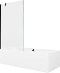 Vonia Mexen Cube su apdaila ir stiklo sienele, 180x80 cm + 100 cm, White+Black/Transparent цена и информация | Ванны | 220.lv