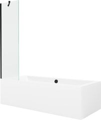 Vanna Mexen Cube ar apdari un stikla sienu, 180x80 cm + 50 cm cena un informācija | Vannas | 220.lv