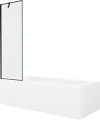 Vonia Mexen Vega su apdaila ir stiklo sienele, 180x80 cm + 60 cm, White+Black frame цена и информация | Ванны | 220.lv