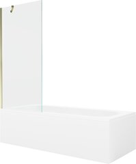 Vonia Mexen Vega su apdaila ir stiklo sienele, 180x80 cm + 80 cm, White+Gold/Transparent цена и информация | Ванны | 220.lv