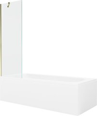 Vonia Mexen Vega su apdaila ir stiklo sienele, 180x80 cm + 60 cm, White+Gold/Transparent цена и информация | Ванны | 220.lv