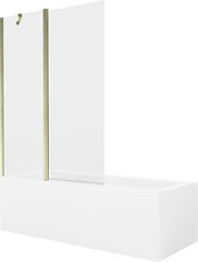 Vonia Mexen Cubik su apdaila ir stiklo sienele, 160x70 cm + 120 cm, White+Gold/Transparent цена и информация | Для ванны | 220.lv