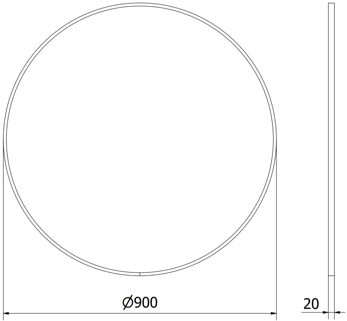 Vannas istabas spogulis Mexen Loft Round, 90 cm, melns цена и информация | Vannas istabas spoguļi | 220.lv