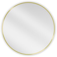 Vannas istabas spogulis Mexen Loft Round, 75 cm, zeltains cena un informācija | Vannas istabas spoguļi | 220.lv