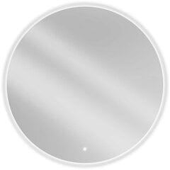Vannas istabas spogulis Mexen Erg ar LED apgaismojumu un aizsardzību no aizsvīšanas, 100 cm, sudrabains cena un informācija | Vannas istabas spoguļi | 220.lv