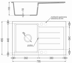 Granitinė virtuvinė plautuvė Mexen Bruno su maišytuvu ir sifonu, Grey+Black/Chrome цена и информация | Раковины на кухню | 220.lv