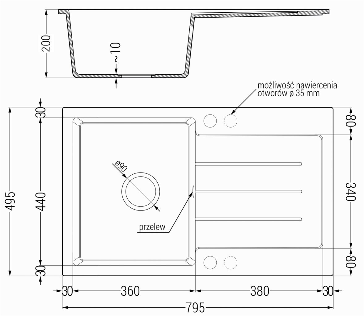 Granīta virtuves izlietne Mexen Bruno ar jaucējkrānu un sifonu, Black granite/Chrome цена и информация | Virtuves izlietnes | 220.lv