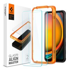 SPIGEN ALM GLAS.TR 2-PACK GALAXY XCOVER 7 CAURSPĪDĪGS RŪDĪTS STIKLS cena un informācija | Ekrāna aizsargstikli | 220.lv