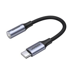 Ugreen AV161 adapteris austiņām mini ligzda 3,5 mm (sieviete) / USB-C (vīrietis) 10 cm - pelēks cena un informācija | Savienotājkabeļi | 220.lv