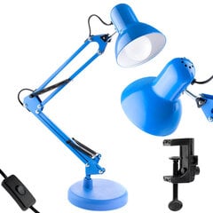 Galda zīmēšanas galda lampa E27 TOBI Blue Lumiled + galda turētājs cena un informācija | Griestu lampas | 220.lv