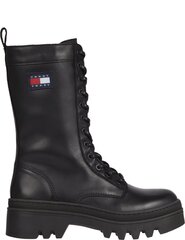 TOMMY JEANS sieviešu melni zābaki TWELVE BOOTIES цена и информация | Женские сапоги | 220.lv