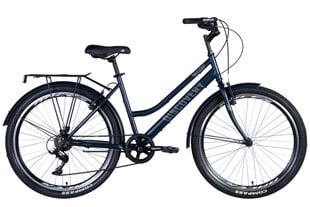 Velosipēds 26" Discovery PRESTIGE WOMAN Vbr rāmis-17" tumši zils (m) ar aizmugurējo bagāžnieku un spārnu cena un informācija | Velosipēdi | 220.lv