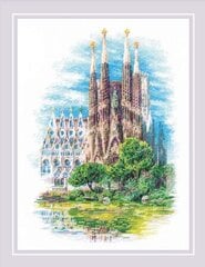 Krustdūrienu komplekts Needlecraft komplekts Sagrada Familia 30x40 RIOL2098 cena un informācija | Izšūšanas piederumi | 220.lv