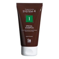 Normāliem un taukainiem matiem un galvas ādai System4 1 Special Shampoo 75 ml cena un informācija | Šampūni | 220.lv