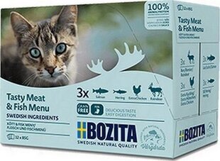 Bozita Cat Multibox ar gaļu un zivīm, 12x85 g cena un informācija | Konservi kaķiem | 220.lv