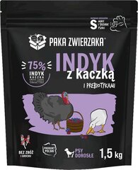 Paka Zwierzaka Seventh Heaven mazo šķirņu suņiem, ar tītaru un pīli, 1,5 kg cena un informācija | Sausā barība suņiem | 220.lv