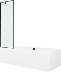 Vonia Mexen Cube su apdaila ir stiklo sienele, 180x80 cm + 60 cm, White+Black frame цена и информация | Ванны | 220.lv