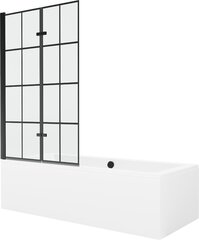 Vonia Mexen Cube su apdaila ir stiklo sienele, 180x80 cm + 100 cm (II), White+Black grid цена и информация | Ванны | 220.lv