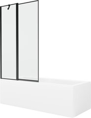 Vonia Mexen Cubik su apdaila ir stiklo sienele, 160x70 cm + 100 cm, White+Black frame цена и информация | Для ванны | 220.lv