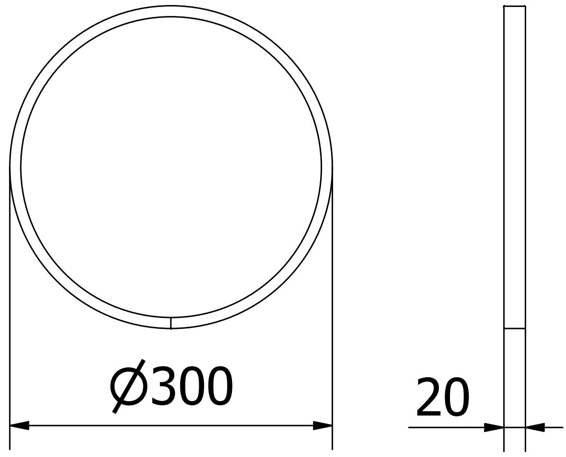 Vannas istabas spogulis Mexen Loft Round, 30 cm, melns cena un informācija | Vannas istabas spoguļi | 220.lv