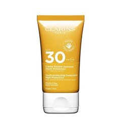 Pretnovecošanās saules aizsargkrēms Clarins Solaire SPF30, 50 ml cena un informācija | Sauļošanās krēmi | 220.lv