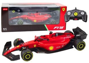 Tālvadības pults vadāma sporta automašīna Ferrari F1-75 1:18, sarkana cena un informācija | Rotaļlietas zēniem | 220.lv