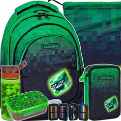 Skolas mugursoma AstraBag Pixel Hero/Pixels, 5gab., komplekt cena un informācija | Skolas somas | 220.lv