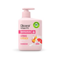 Dicora Urban Fit Жидкое Мыло для рук Витамин С Цитрусовые и Персик 500ml цена и информация | Мыло | 220.lv