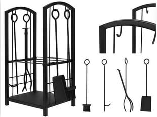 Koka statīvs ar piederumiem PK011 cena un informācija | Kamīnu un krāšņu aksesuāri | 220.lv