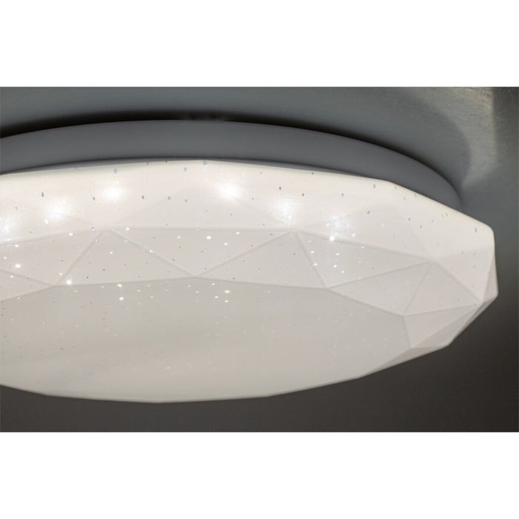 Plafond LED lampas GLORY 12W 4000K IP44 White Round DIAMOND 26cm LUMILED LED lampas ar apgaismojumu cena un informācija | Āra apgaismojums | 220.lv