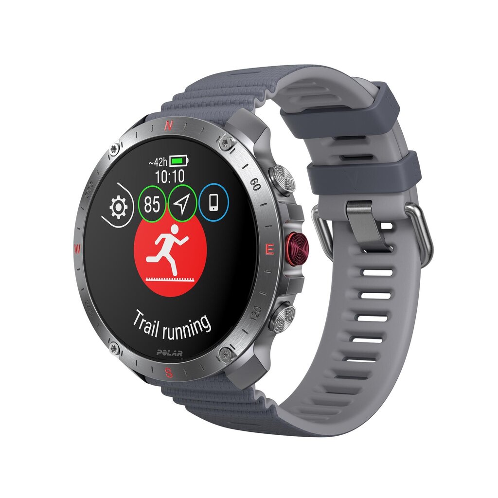 Polar Grit X2 Pro Sporta viedpulkstenis, Sudraba/Pelēks cena un informācija | Fitnesa aproces | 220.lv