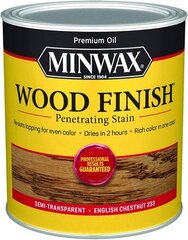 Eļļas traips kokam, Minwax, Wood Finish, 236ml, English Chestnut cena un informācija | Grunts, špaktelis  | 220.lv