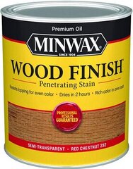 Eļļas traips kokam, Minwax, Wood Finish, 946ml, Red Chestnut cena un informācija | Grunts, špaktelis  | 220.lv