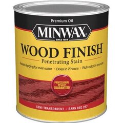 Eļļas traips kokam, Minwax, Wood Finish, 946ml, Barn Red cena un informācija | Grunts, špaktelis  | 220.lv