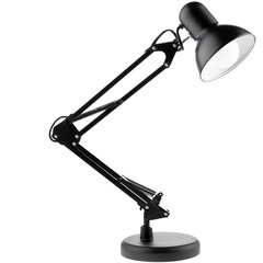 Galda zīmēšanas galda lampa E27 TOBI Black Lumiled + galda turētājs цена и информация | Потолочные светильники | 220.lv