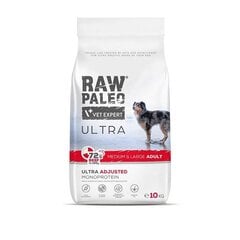 Raw Paleo Ultra для взрослых собак средних и крупных пород с говядиной, 10 кг цена и информация | Сухой корм для собак | 220.lv