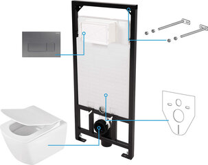 WC zemapmetuma komplekts Deante Anemon 6in1 cena un informācija | Tualetes podi | 220.lv