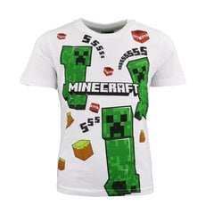 Bērnu T-krekls Minecraft, balts cena un informācija | Zēnu krekli | 220.lv