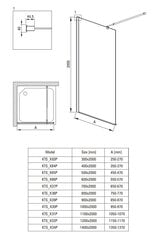 Walk-in dušas siena Deante Kerria Plus, Nero, 40x200 cm cena un informācija | Dušas durvis, dušas sienas | 220.lv