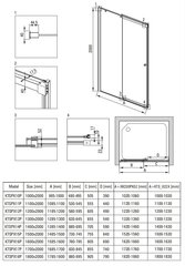 Stumdomos dušo durys Deante Kerria plus, 100 cm, Chrome цена и информация | Душевые двери и стены | 220.lv