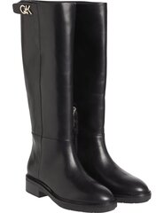 CALVIN KLEIN sieviešu melni zābaki RUBBER SOLE KNEE BOOT W HW cena un informācija | Sieviešu zābaki, puszābaki | 220.lv