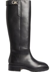 CALVIN KLEIN sieviešu melni zābaki RUBBER SOLE KNEE BOOT W HW cena un informācija | Sieviešu zābaki, puszābaki | 220.lv