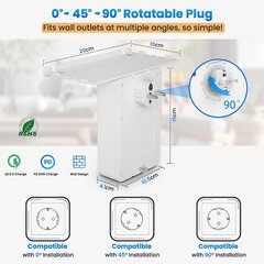 Настенный блок питания AONOKA PD20W цена и информация | Зарядные устройства для телефонов | 220.lv