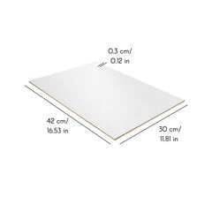 10 x A3 baltas MDF loksnes Creative Deco 420 x 300 x 3 mm Koka paneļi, modelēšana, pirogrāfija цена и информация | Шуруповерты, дрели | 220.lv