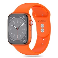 TECH-PROTECT SILIKONA APPLE WATCH 4 | 5 | 6 | 7 | 8 | 9 | SE | ULTRA 1 | 2 (42 | 44 | 45 | 49 MM) SPILGTI ORANŽS cena un informācija | Viedpulksteņu un viedo aproču aksesuāri | 220.lv