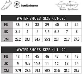 IceUnicorn peldēšanas apavi, zili cena un informācija | Peldēšanas apavi | 220.lv