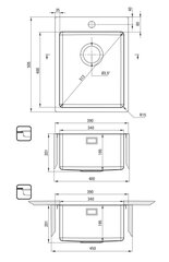 Virtuvinė plautuvė Deante Olfato ZPO_010E, Brushed steel цена и информация | Раковины на кухню | 220.lv