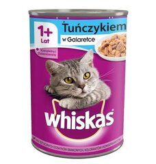 Whiskas Adult sausā barība ar tunci un dārzeņiem + konservu komplekts ar tunci, 14kg/24x400 g cena un informācija | Sausā barība kaķiem | 220.lv