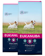 Eukanuba Active Adult Small Breed ar mājputnu gaļu, 30 kg цена и информация |  Сухой корм для собак | 220.lv